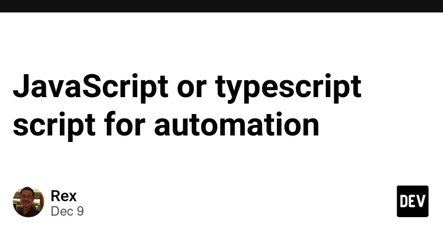 Javascript Automation Script
